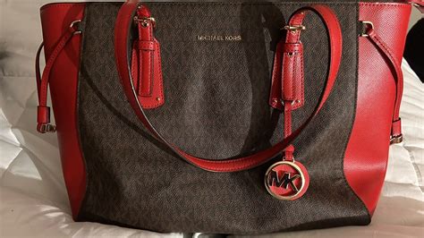 michael kors voyager medium mf tz tote brown|michael kors voyager tote merlot.